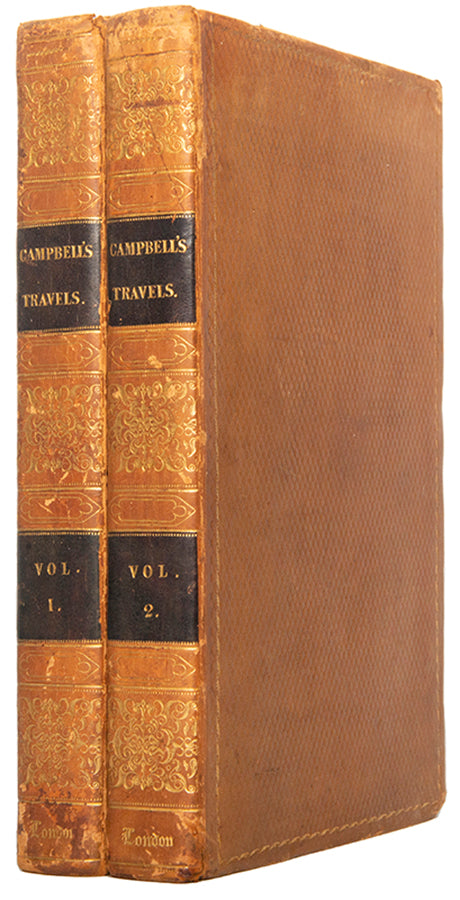 First edition of Travels in South Africa by John Campbell, one of the most notable early account of South Africa, with 12 hand-coloured aquatint plates.