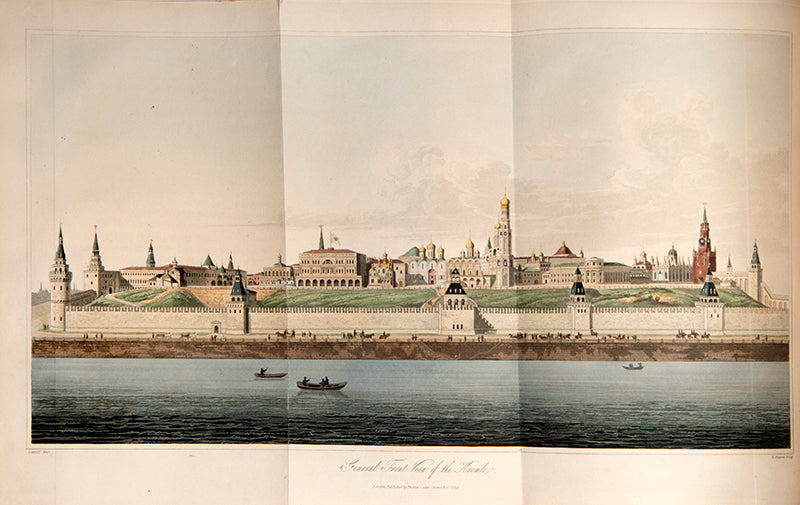 First edition of The Character of the Russians by Robert Lyall, containing 13 hand-coloured aquatints, several showing Moscow and the Kremlin.