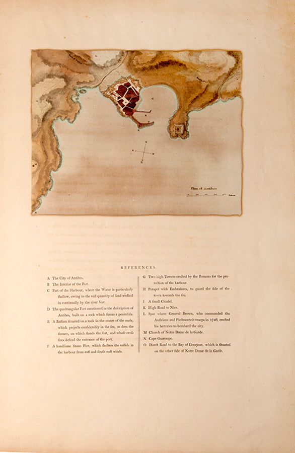 First edition of Select Views of the Antiquities and Harbours in the South of France by Jean Albanis de Beaumont, with 12 hand-coloured aquatint views.
