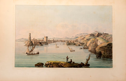 First edition of Select Views of the Antiquities and Harbours in the South of France by Jean Albanis de Beaumont, with 12 hand-coloured aquatint views.