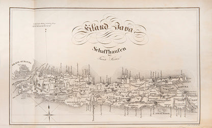 First edition of Skizzen von der Insel Java by Josef Jakob Xaver Pfyffer zu Neueck, with 15 fine hand-coloured plates of Javanese costume, weapons, coins, and wildlife.