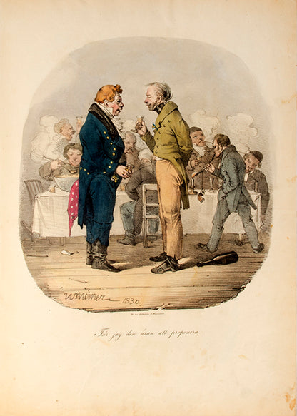 Stockholmska Scener by Hjalmar Morner, containing 16 lithographs of humerous scenes of Swedish life.