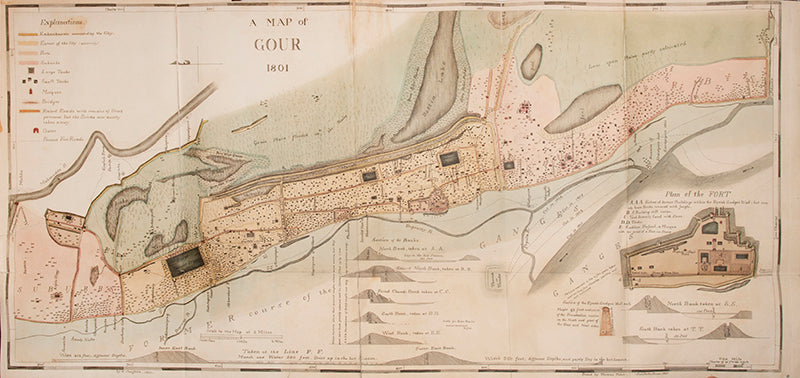 First edition of The Ruins of Gour by Henry Creighton, with 18 aquatints of the ruins at Gour in Western Bengal.