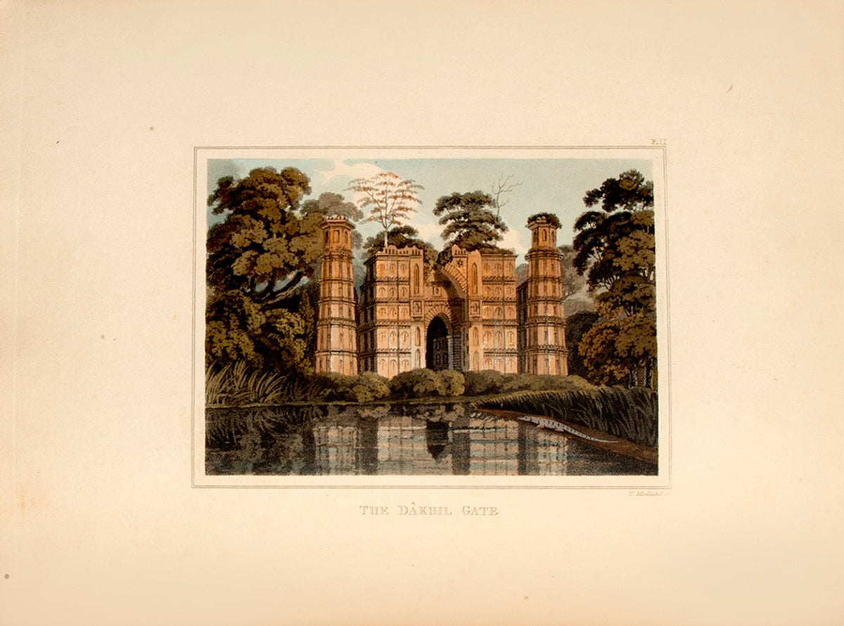 First edition of The Ruins of Gour by Henry Creighton, with 18 aquatints of the ruins at Gour in Western Bengal.