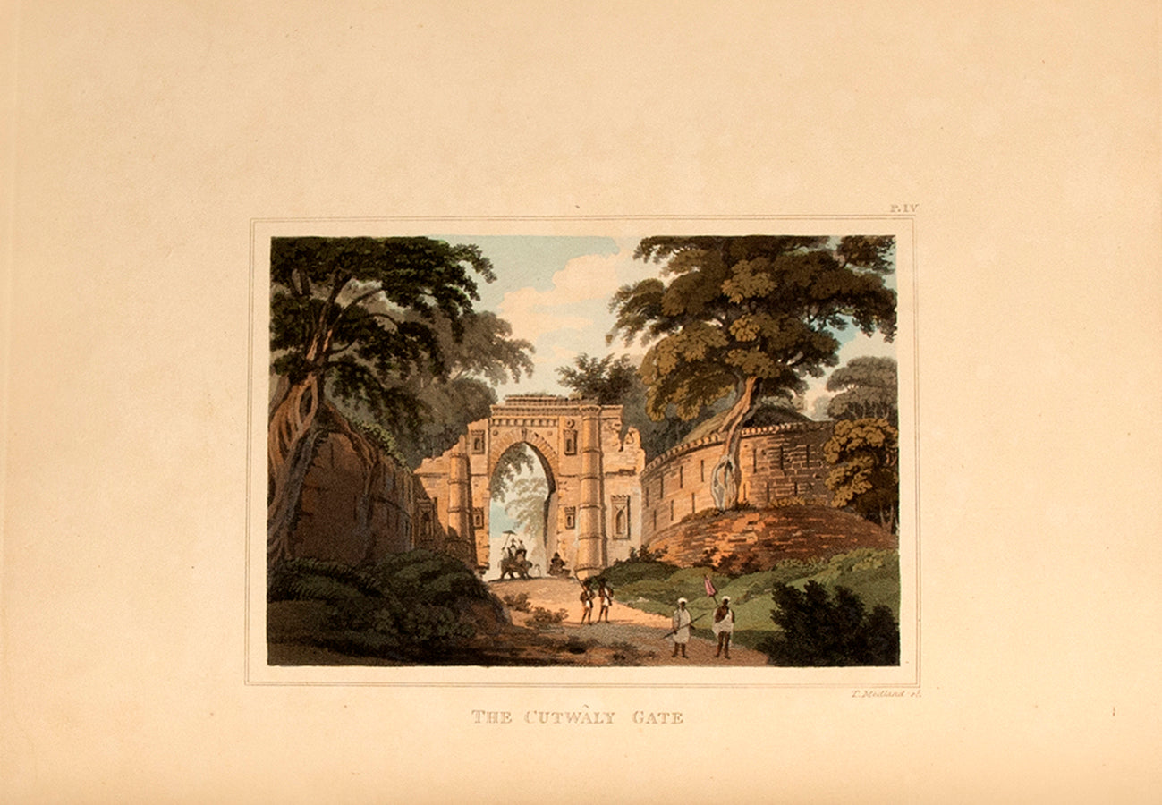 First edition of The Ruins of Gour by Henry Creighton, with 18 aquatints of the ruins at Gour in Western Bengal.