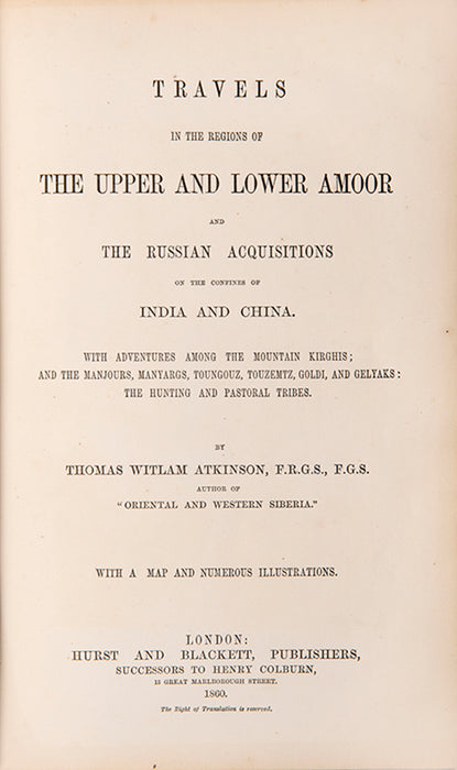 Travels in the regions of the Upper and Lower Amoor