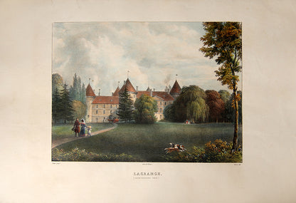 First edition of Views of Lagrange by Alvan Fisher, 4 hand-coloured lithograph plates.