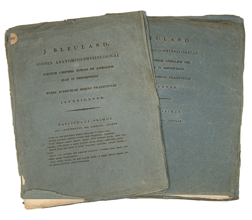 First edition of an early work on the anatomy of tissues and one of the first colour printed works on microscopy, Jan Bleuland's Icones Anatomico-Physiologicae, 1826.