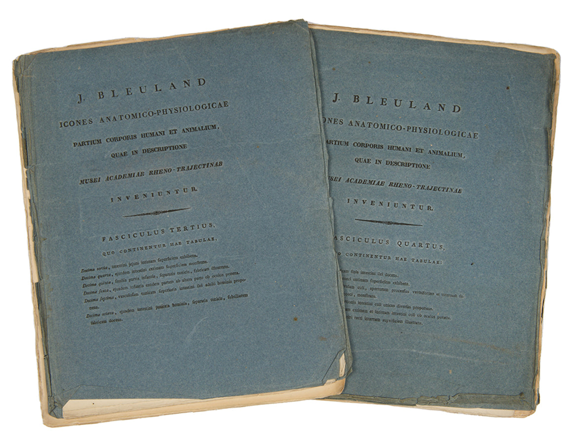 First edition of an early work on the anatomy of tissues and one of the first colour printed works on microscopy, Jan Bleuland's Icones Anatomico-Physiologicae, 1826.