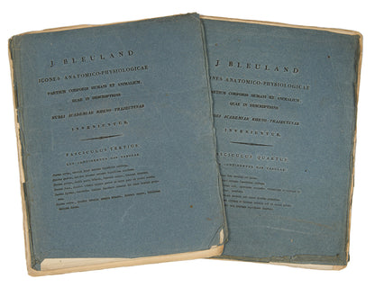 First edition of an early work on the anatomy of tissues and one of the first colour printed works on microscopy, Jan Bleuland's Icones Anatomico-Physiologicae, 1826.