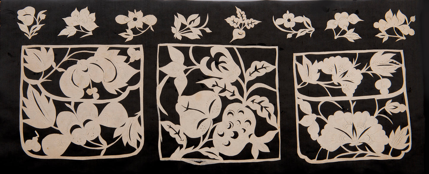 An exceptional album containing hundreds of delicate and elaborate Chinese jianzhi paper cut-outs.
