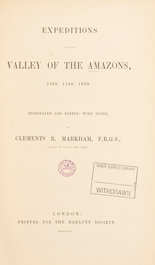Expeditions into the Valley of the Amazons,