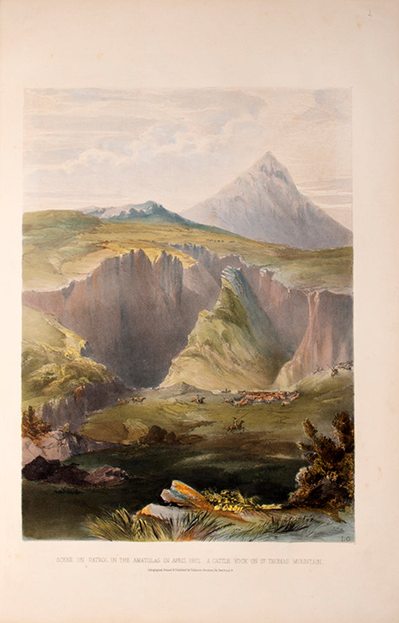 First edition of Scenes in Kafirland by Lumley Graham and Hugh Robinson, containing 21 hand-coloured lithograph plates of views and scenes in the Cape Colony in South Africa.