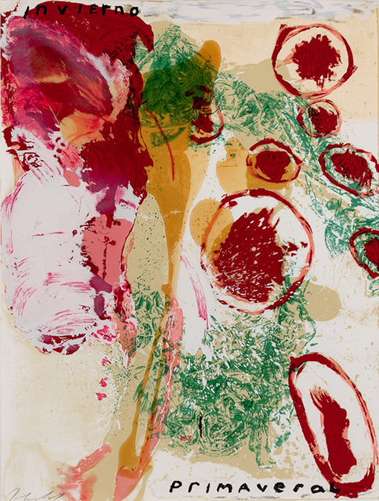 Julian Schnabel, Invierno Primaveral, 1995, screenprint with poured resin, signed by the artist, from the edition of 80, on rising 2 ply museum board
