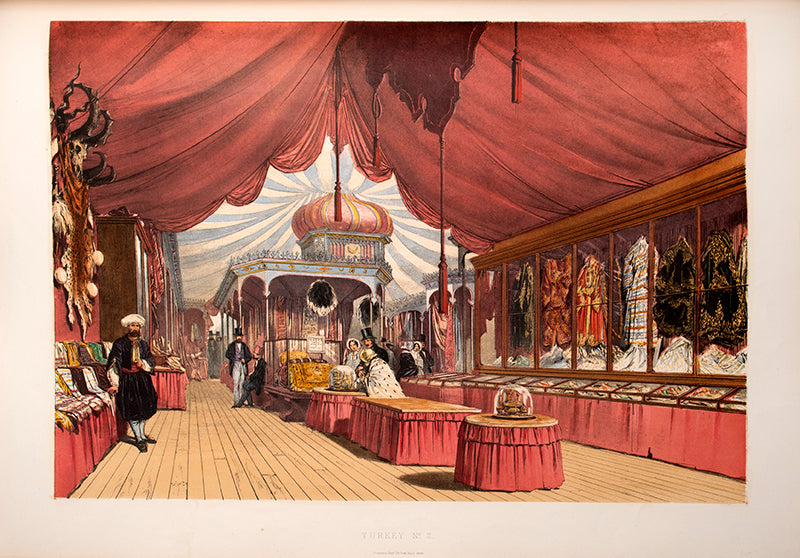 First edition of Dickinson's Comprehensive Pictures of the Great Exhibition of 1851 by Dickenson Bros, one of the great pictorial commemorations of the Great Exhibition, containing 55 chromo-lithograph plates.