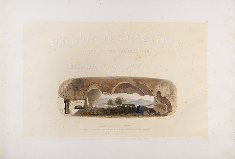 First edition Sketches in the Crimea by Henry Charles Cunliffe-Owen, containing 8 hand-coloured lithograph views of Criea, primarily Sevastapol. 