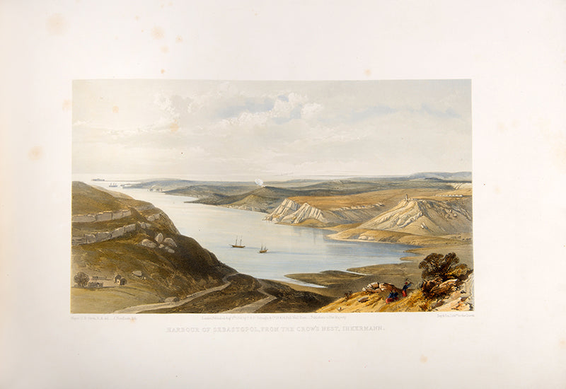 First edition Sketches in the Crimea by Henry Charles Cunliffe-Owen, containing 8 hand-coloured lithograph views of Criea, primarily Sevastapol. 