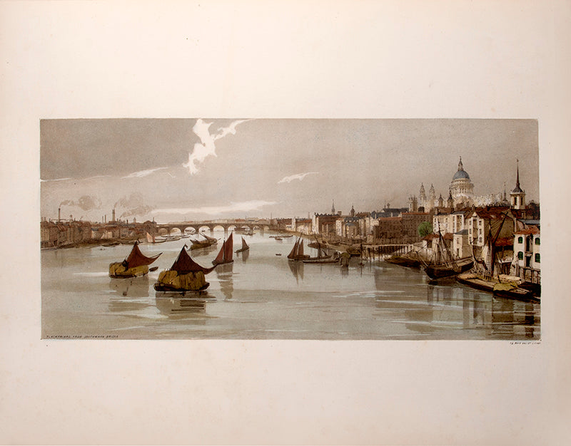 First edition of Original Views of London As It Is by Thomas Boys, containing 25 hand-coloured lithographs of London in the 1840s.