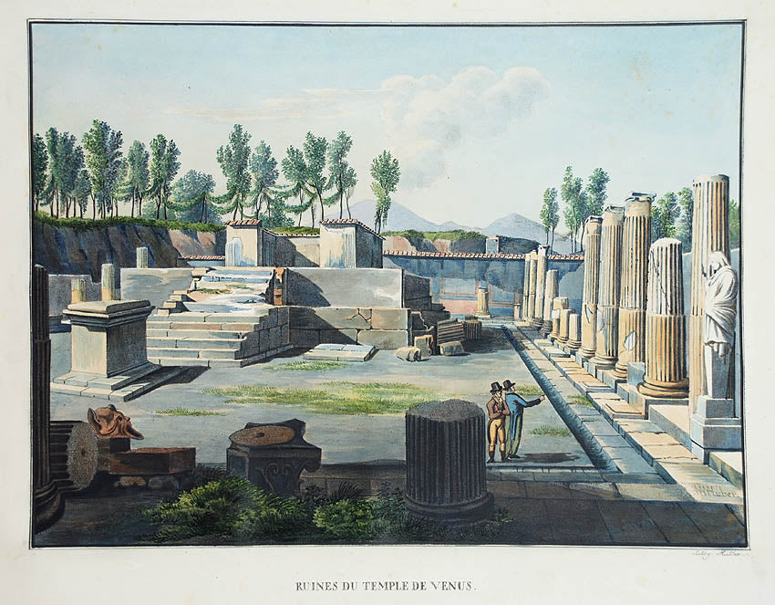Collezione di Vedute Pittoresche della Antica Città di Pompei from 1819 by Jakob Huber, containing 20 of the earliest lithographs of Naples, depicting Pompeii.