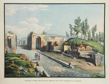 Collezione di Vedute Pittoresche della Antica Città di Pompei from 1819 by Jakob Huber, containing 20 of the earliest lithographs of Naples, depicting Pompeii.