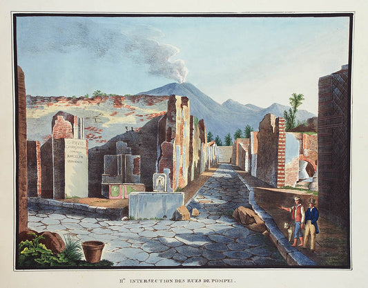 Collezione di Vedute Pittoresche della Antica Città di Pompei from 1819 by Jakob Huber, containing 20 of the earliest lithographs of Naples, depicting Pompeii.
