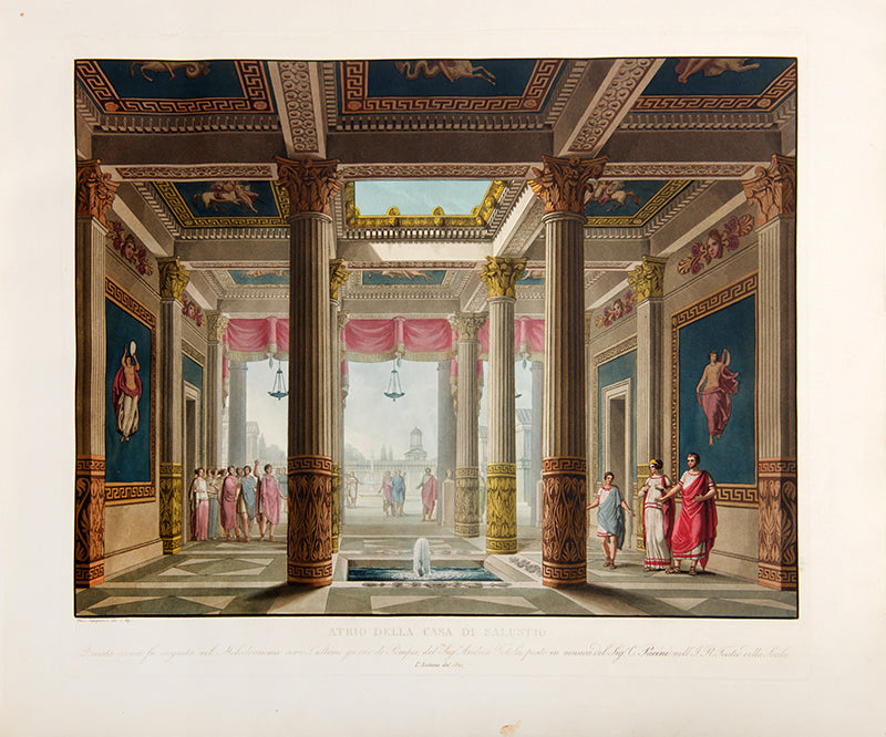 Early issue of Sceniche Decorazioni and Raccolta by Alessandro Sanquirico, the pioneering set designer, containing 75 plates of operas, ballets, and plays performed in La Scala in Milan between 1817 and 1832.
