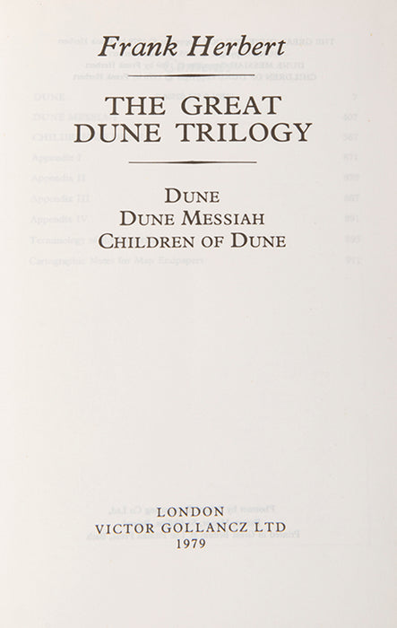 The Great Dune Trilogy.