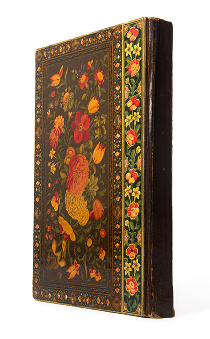 An illuminated manuscript of the poems of Nizami, the Khamsa, from Safavid Persia with illustrations in the text.