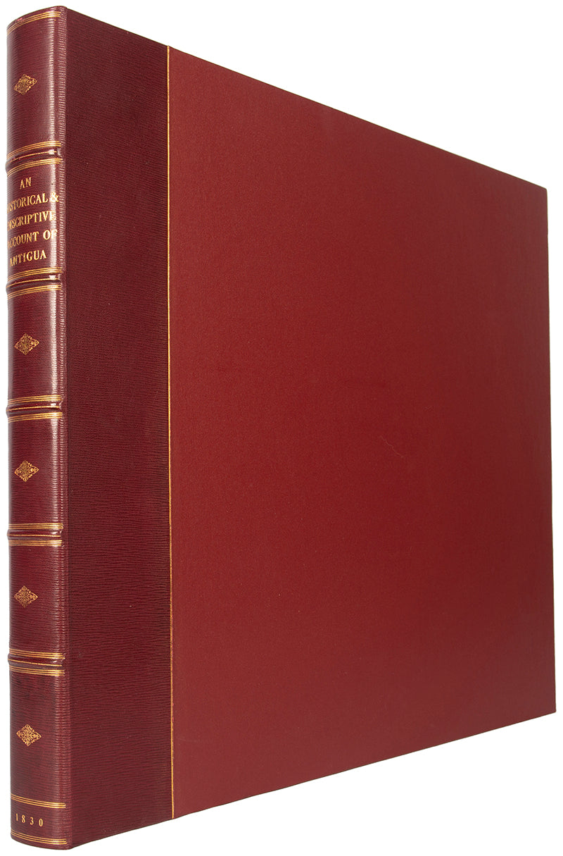 First edition of An Historical and Descriptive Account of Antigua by J. Johnson, containing 3 maps and 7 views of Antigua. Considered on of the most impressive works to depict Antigua in the nineteenth century.