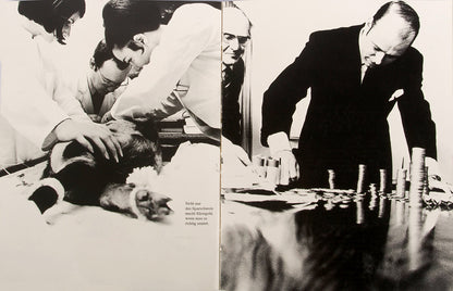 This innovative company book was issued to commemorate the fiftieth anniversary of Cologne-based pharmaceuticals company Dr. Madaus.