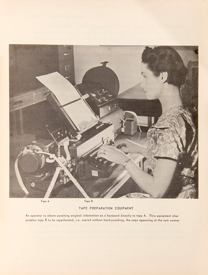 First edition of Transcode Manual, the only separately published work by computing pioneer Beatrice Worsley and the founding document of Canadian computer science.