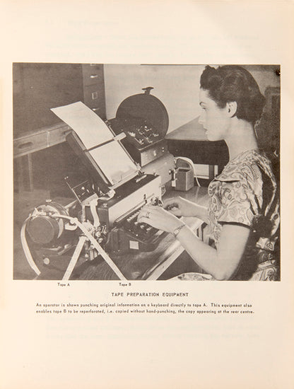 First edition of Transcode Manual, the only separately published work by computing pioneer Beatrice Worsley and the founding document of Canadian computer science.