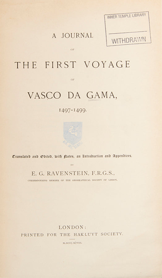 A Journal of the First Voyage of Vasco da Gama.