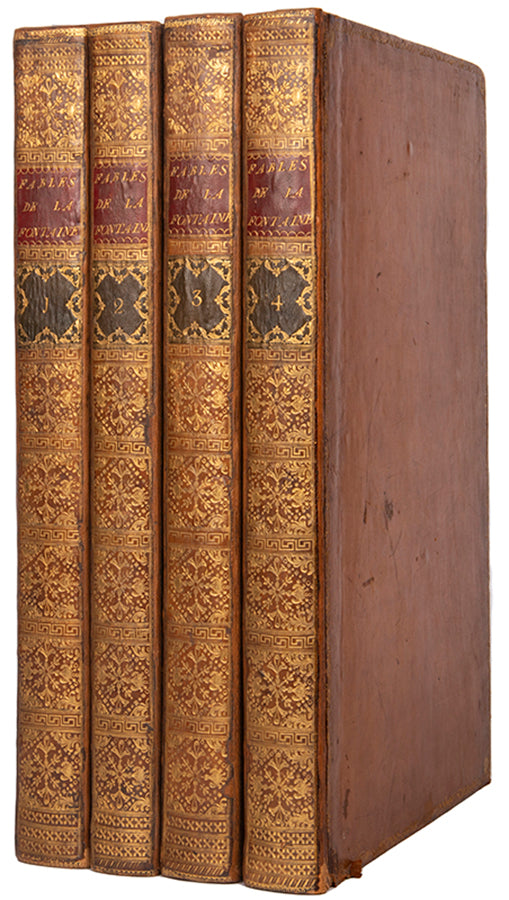 First edition, first issue of the profusely illustrated Fables Choisies by Jean de la Fontaine, inscribed by the playwright David Garrick.