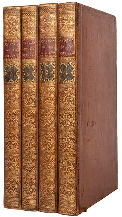 First edition, first issue of the profusely illustrated Fables Choisies by Jean de la Fontaine, inscribed by the playwright David Garrick.