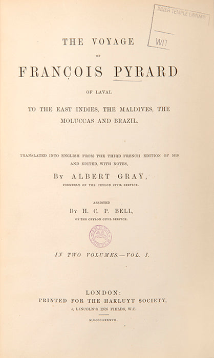 The Voyage of François Pyrard of of Laval