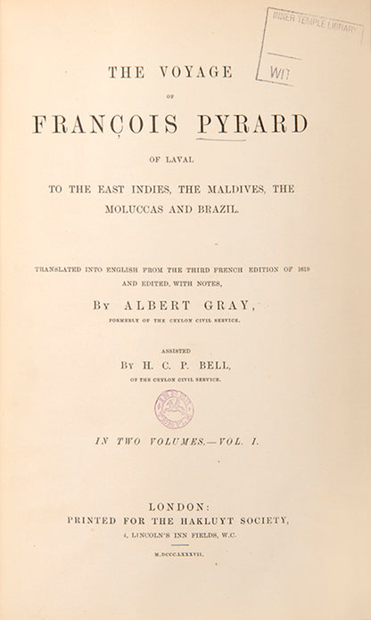Francois Pyrard de Laval was a French navigator who is remembered for a personal written account of his adventures in the Maldives Islands from 1602 to 1607.