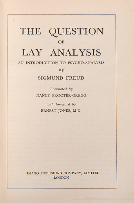 The Question of Lay Analysis.