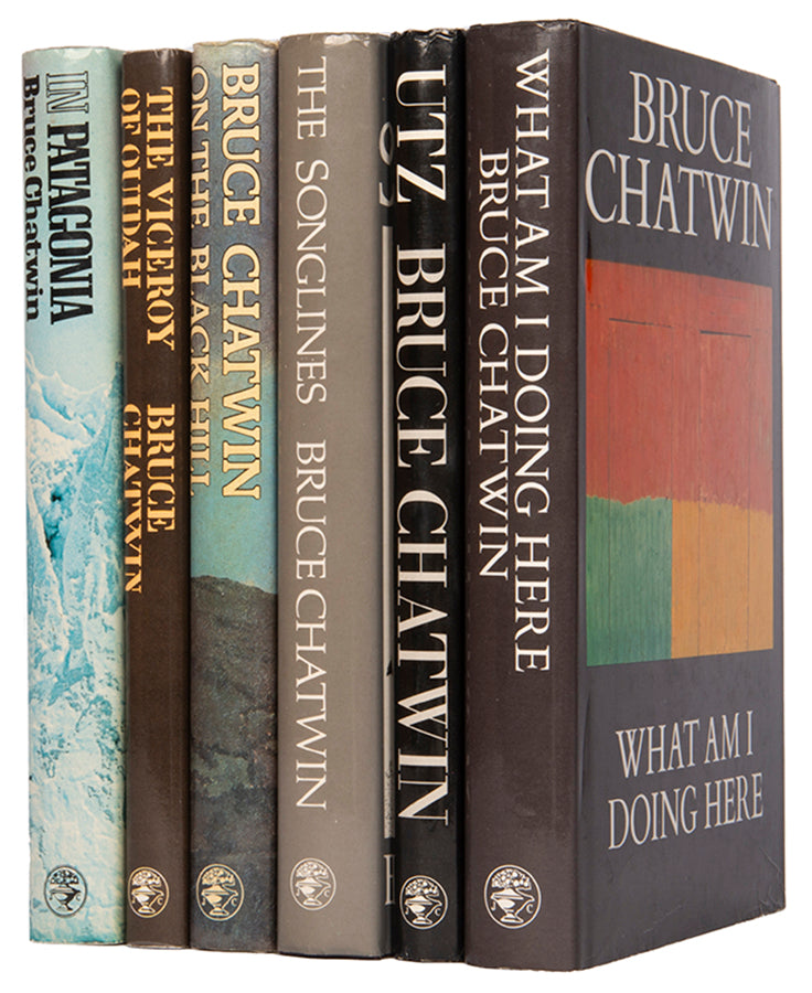 First editions of six works by Bruce Chatwin, comprising: In Patagonia; The Viceroy of Ouidah; On the Black Hill; The Songlines; Utz; What am I Doing Here.