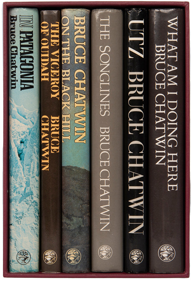 First editions of six works by Bruce Chatwin, comprising: In Patagonia; The Viceroy of Ouidah; On the Black Hill; The Songlines; Utz; What am I Doing Here.