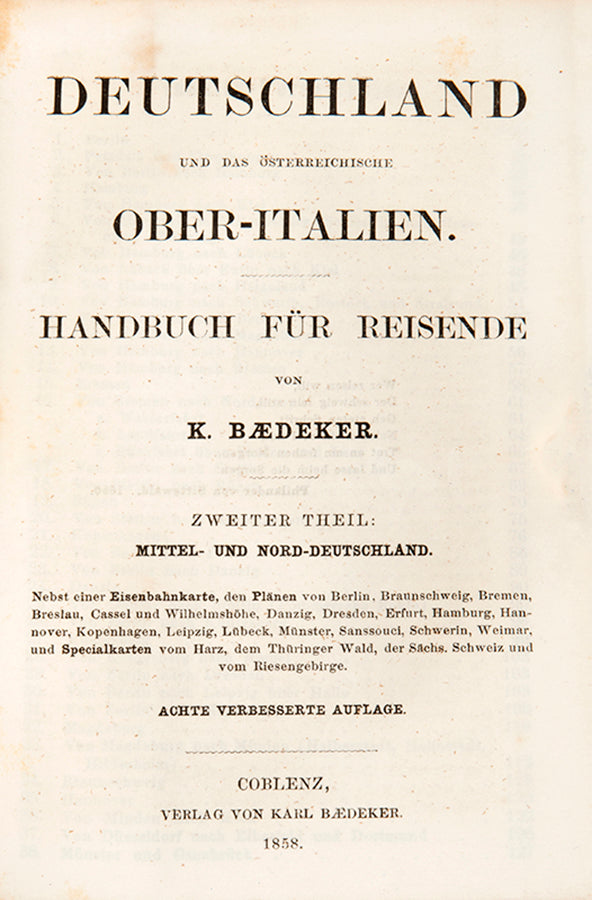 According to Hinrichsen this "second part" covering Central and Northern Germany was never published.