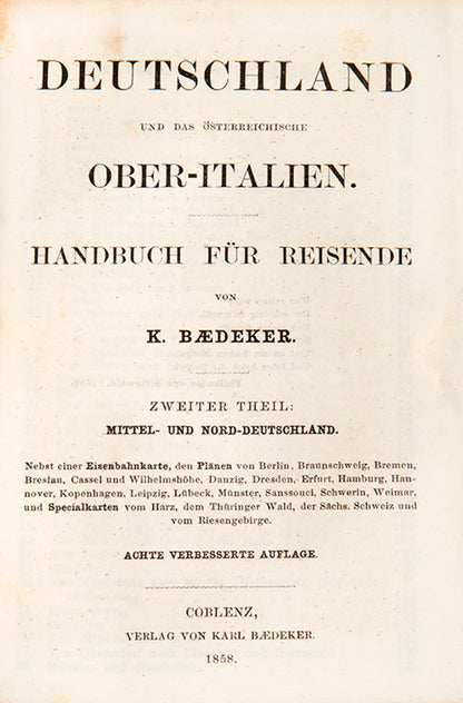 According to Hinrichsen this "second part" covering Central and Northern Germany was never published.