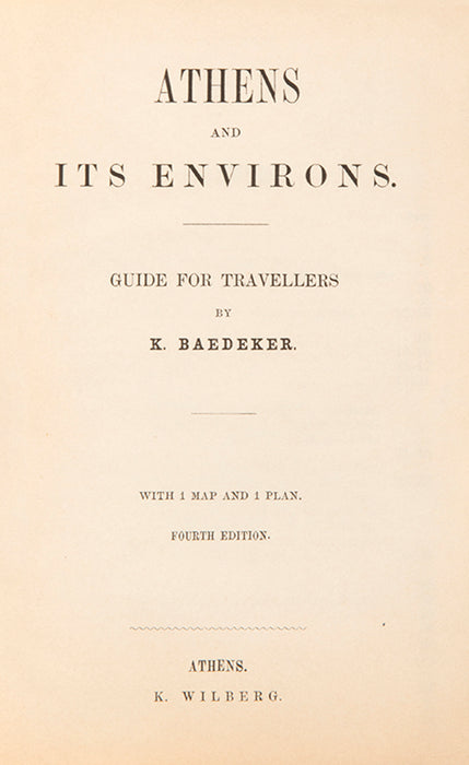 Athens and its Environs. [With] Athènes et ses Environs.