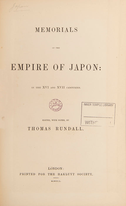 Memorials of the Empire of Japon: