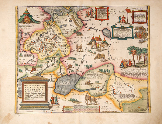 Double page copper engraved map with later hand colouring form the fifth and final and most complete French edition of the Theatre de l' univers