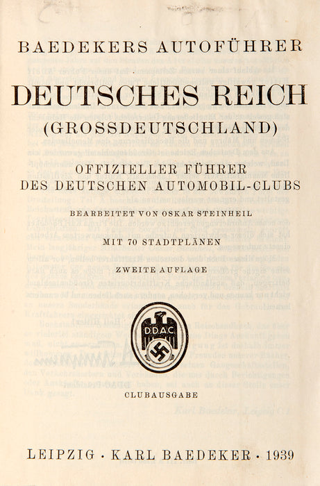 Deutschland. Autoführer. Deutsches Reich (Grossdeutschland)