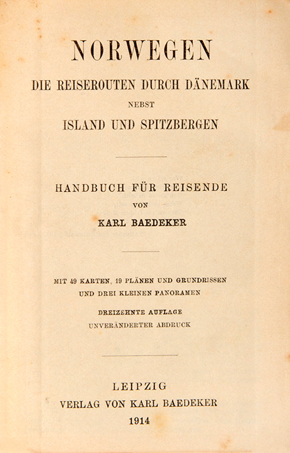Emergency reprint of Norwegen.