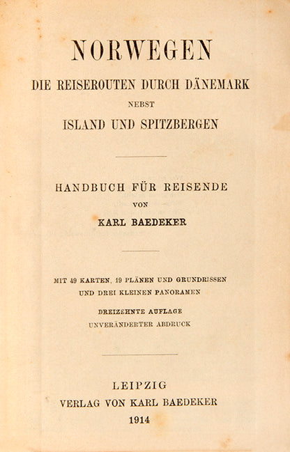 Emergency reprint of Norwegen.