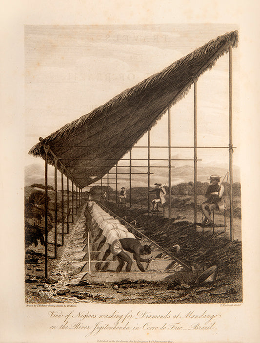 First edition of John Mawe's Travels in the Interior of Brazil particularly in the gold and diamond districts of that country, containing the earliest view of Sao Paolo.