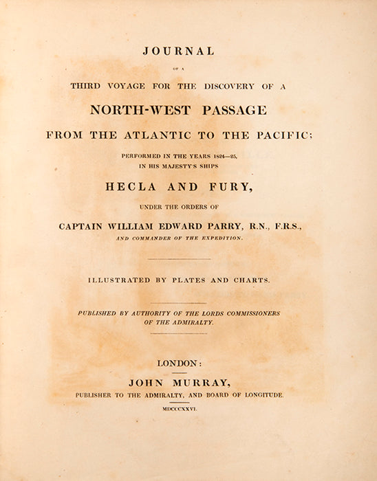 Journal of a Third Voyage for the Discovery of a North-West Passage from the Atlantic to the Pacific; [and] Narrative of an Attempt to Reach the North Pole.